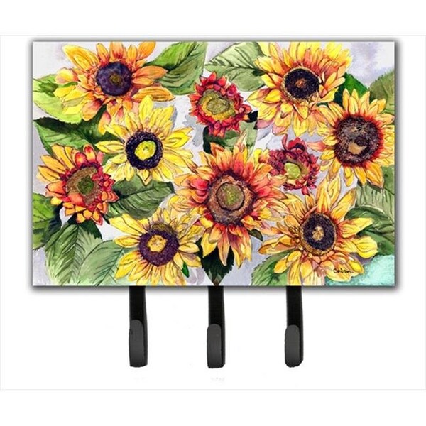 Carolines Treasures 8766TH68 6 x 9 in. Sunflowers Leash or Key Holder 8766TH68 - main